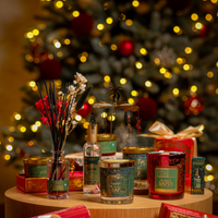 Diffuser Gedroogde Bloemen Aan de Voet van de Kerstboom