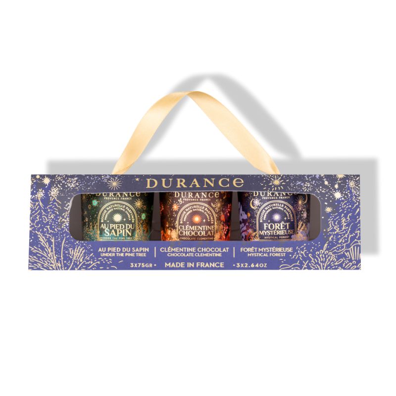 Coffret 3 Bougies (Sapin, Etoile, Cannelle)