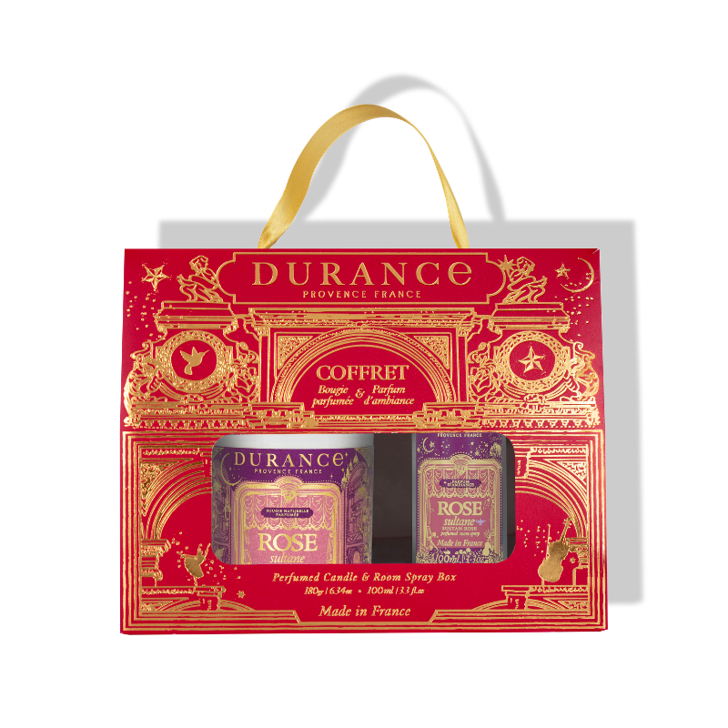 Coffret Bougie et Parfum dAmbiance Rose Sultane