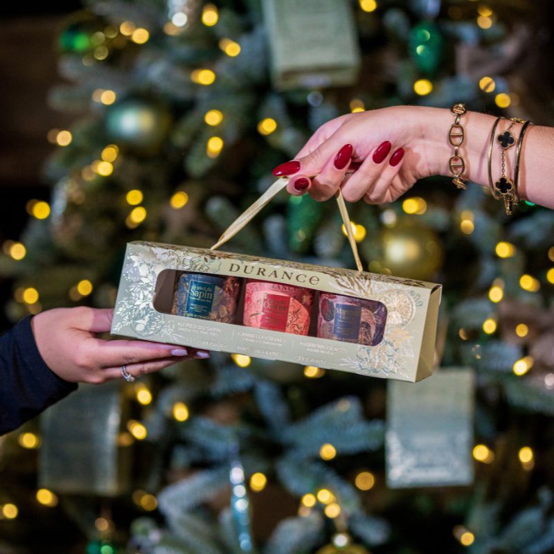 Coffret 3 Bougies (Sapin, Cannelle Orange, Marrons)