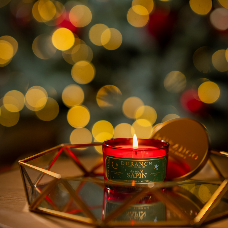 Petite Bougie Parfumée au Pied du Sapin