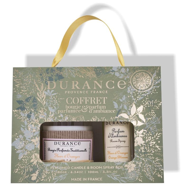 coffret bougie et parfum d'ambiance fleur d'oranger